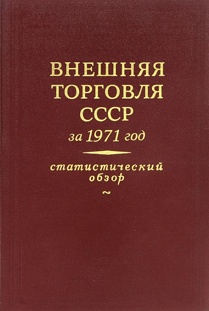 Внешняя торговля СССР за 1971 год (Статистический обзор)